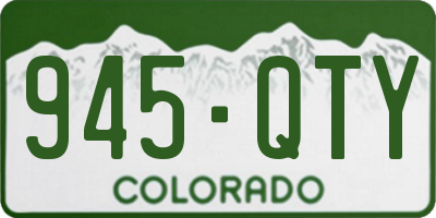 CO license plate 945QTY