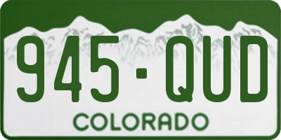 CO license plate 945QUD
