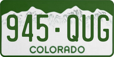 CO license plate 945QUG