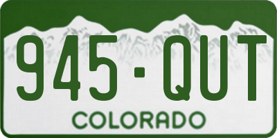 CO license plate 945QUT