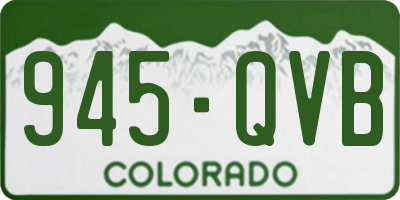 CO license plate 945QVB