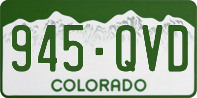CO license plate 945QVD