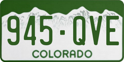 CO license plate 945QVE