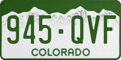 CO license plate 945QVF