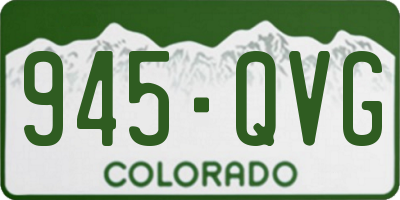CO license plate 945QVG
