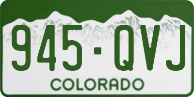 CO license plate 945QVJ