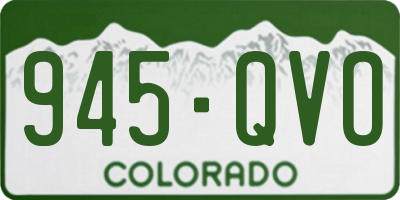 CO license plate 945QVO