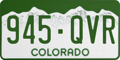 CO license plate 945QVR