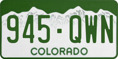 CO license plate 945QWN
