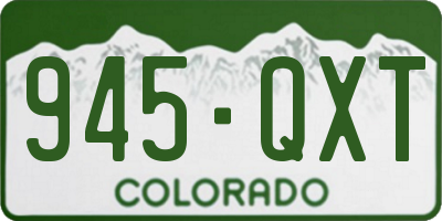 CO license plate 945QXT