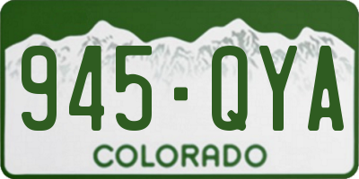 CO license plate 945QYA
