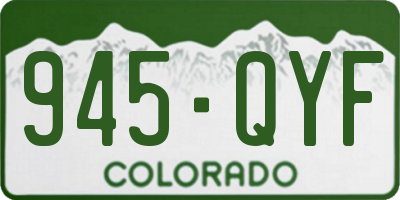 CO license plate 945QYF