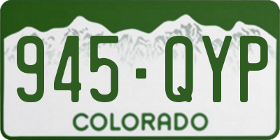 CO license plate 945QYP