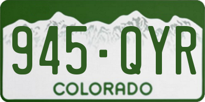 CO license plate 945QYR