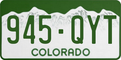 CO license plate 945QYT