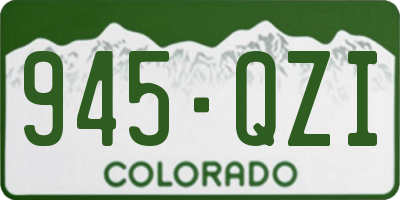 CO license plate 945QZI