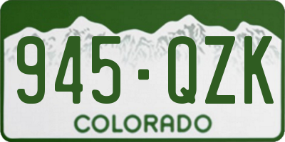 CO license plate 945QZK