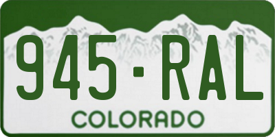 CO license plate 945RAL