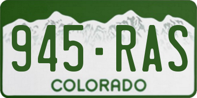 CO license plate 945RAS