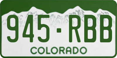CO license plate 945RBB