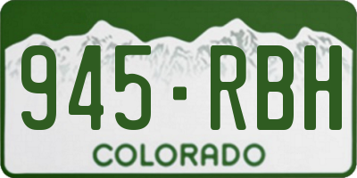 CO license plate 945RBH