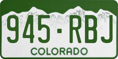 CO license plate 945RBJ