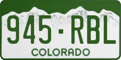CO license plate 945RBL