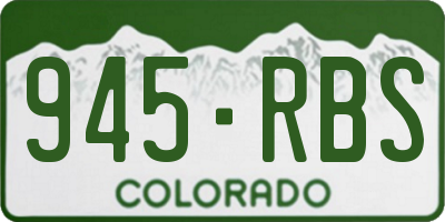 CO license plate 945RBS