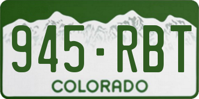CO license plate 945RBT