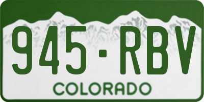CO license plate 945RBV
