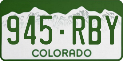 CO license plate 945RBY
