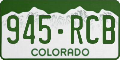 CO license plate 945RCB