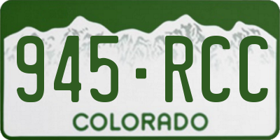 CO license plate 945RCC