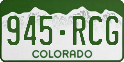 CO license plate 945RCG