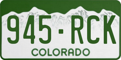 CO license plate 945RCK