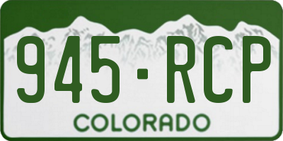 CO license plate 945RCP