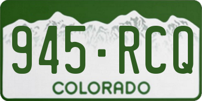 CO license plate 945RCQ