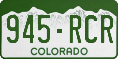 CO license plate 945RCR