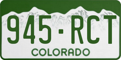 CO license plate 945RCT