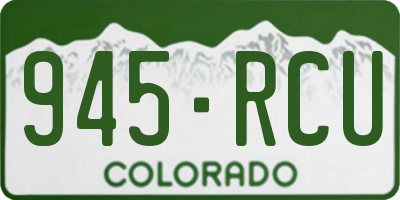 CO license plate 945RCU