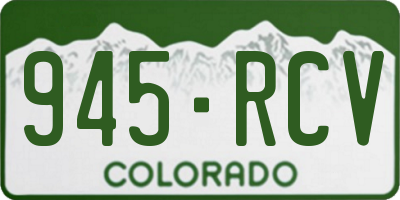 CO license plate 945RCV