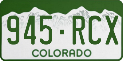 CO license plate 945RCX