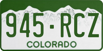 CO license plate 945RCZ