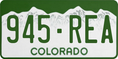 CO license plate 945REA