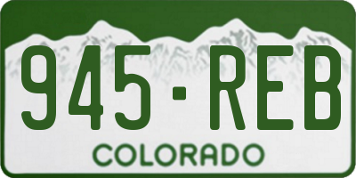 CO license plate 945REB