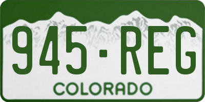 CO license plate 945REG