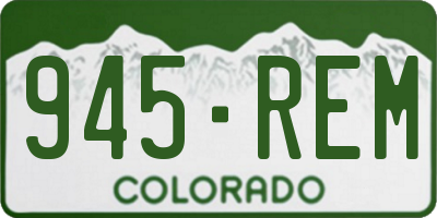 CO license plate 945REM