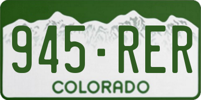 CO license plate 945RER