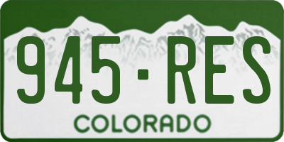 CO license plate 945RES