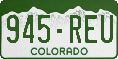 CO license plate 945REU